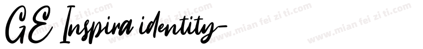GE Inspira identity字体转换